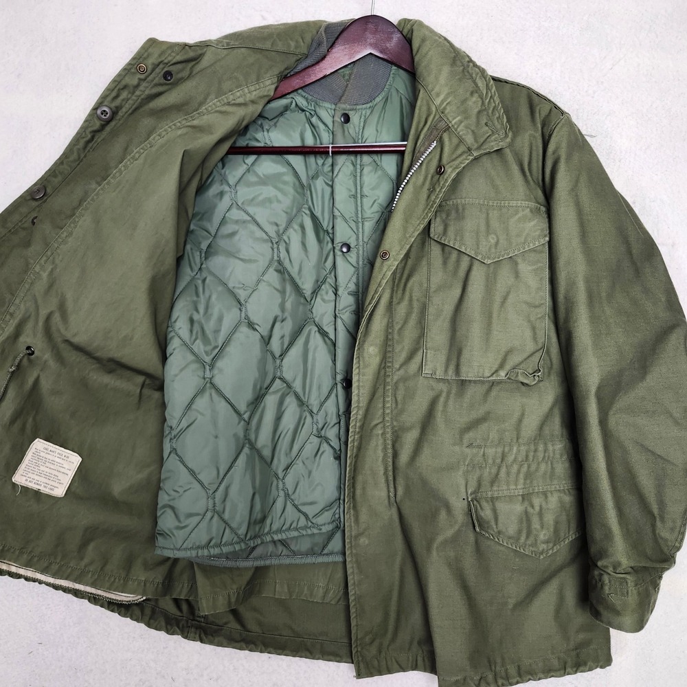 Vintage OG107 M65 Field Coat + USAF 1972 CWU-9/P Quilted Liner Jacket - Picture 6 of 16